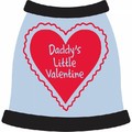 Daddy's Little Valentine Dog T-shirt: Dogs Pet Apparel T-shirts 